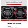 DIPE4 Ford ST EXPLORER EDGE Fiesta Focus Mondeo F150 Fusion Mustang Kuga Ranger Car Anti-Slip Suede Carbon Fiber Steering Wheel Cover