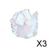 3x Indoor Mylar Crinkle Ball Cat Toys Lightweight Amusement Gift Transparent Balls Kitten