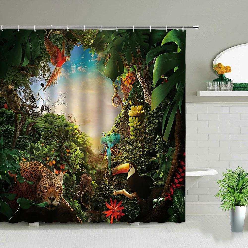 Beautiful Wing Elves Girl Shower Curtain Fantasy Enchanted Forest Bathroom Decor Deer Mushroom Flower Backdrop Hanging Curtains
