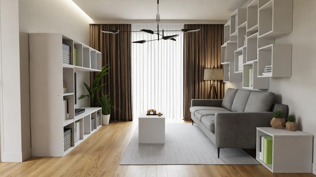 Modular bookcase MODUS 2x1 white