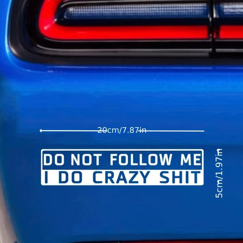 3*15cm Car Sticker Funny Do Not Follow Me 3D Car Sticker and Decal Reflective Vinyl Decal Wholesale Car Styling Accessories