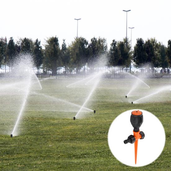 360-Degree Rotating Lawn Sprinkler with Stake Large Area Coverage Adjustable Garden Yard Sprinkler Efficient Stable Irrigation Tool