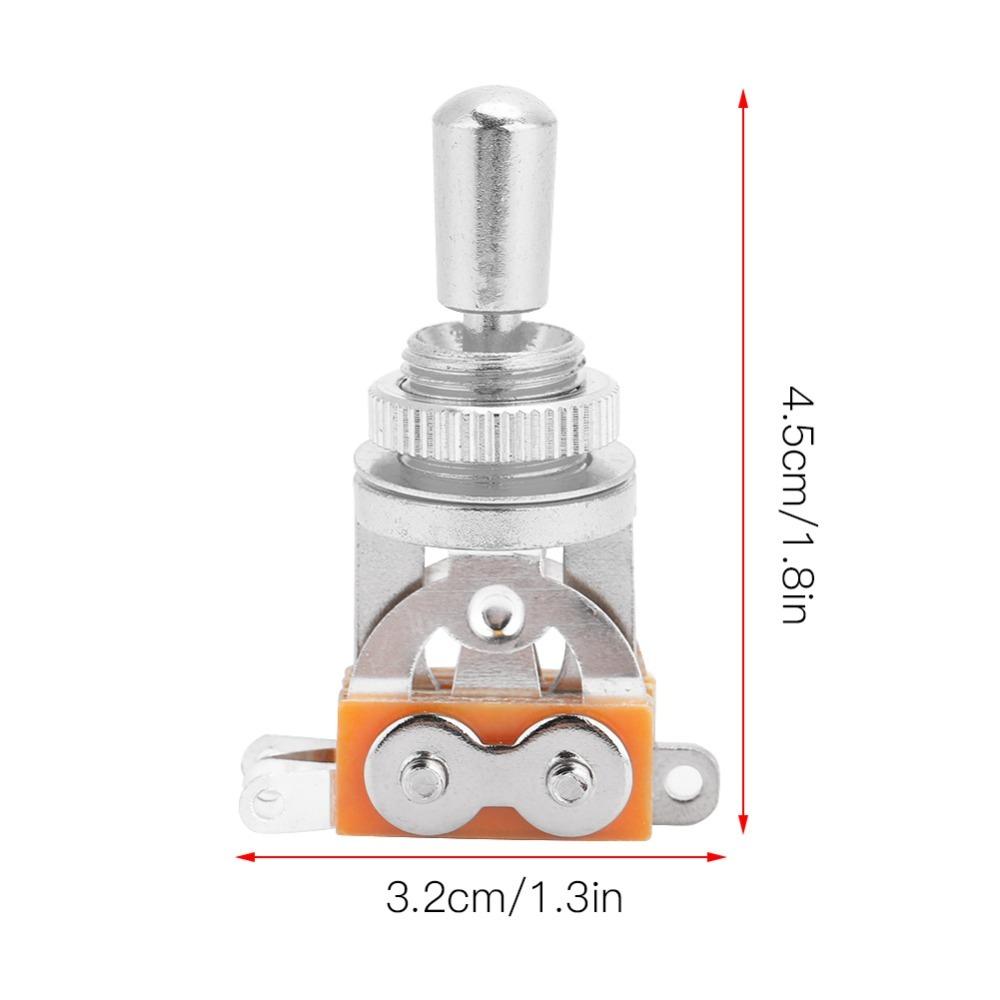 2PCS Metal + Electron 3 Way Pickup Selector Compact Electric Guitar Switch LP Electric Guitar
