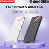 1 To 10 4 Pin PWM 3 Pin Addressable ARGB Adapter SATA Powered 5V 3Pin Cooling Fan Controller 4Pin PWM Hub for Case Fan