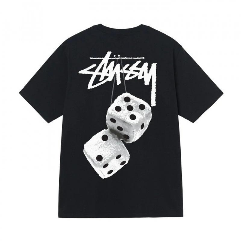 Grenzüberschreitende europäische und amerikanische Trendmarken, eine Vielzahl bedruckter Herren- und Damen-Kurzarm-T-Shirts, 220 Gramm lockere Streetwear-T-Shirts