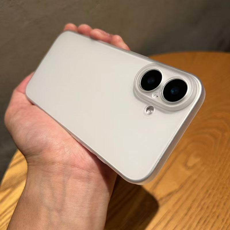 Plain Ultra Thin PC Hard Case For iPhone 16E 16 15 14 13 12 Pro Max Plus Matte Transparent Colorful Cover Translunt Fundas