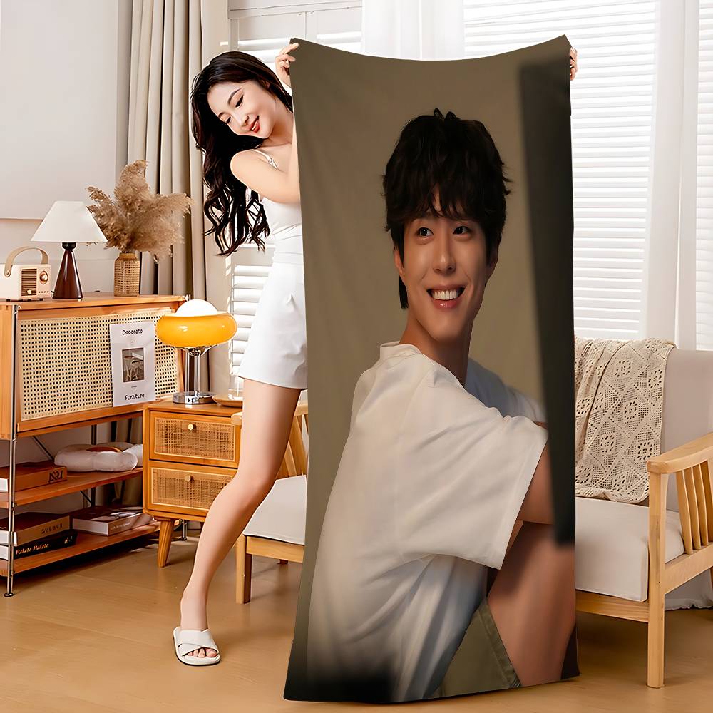 Classic Kpop Park Bo Gum Microfiber Blanket Quick Drying Beach Towels Oversized Printing Super Absorbent Pool Towel Blanket