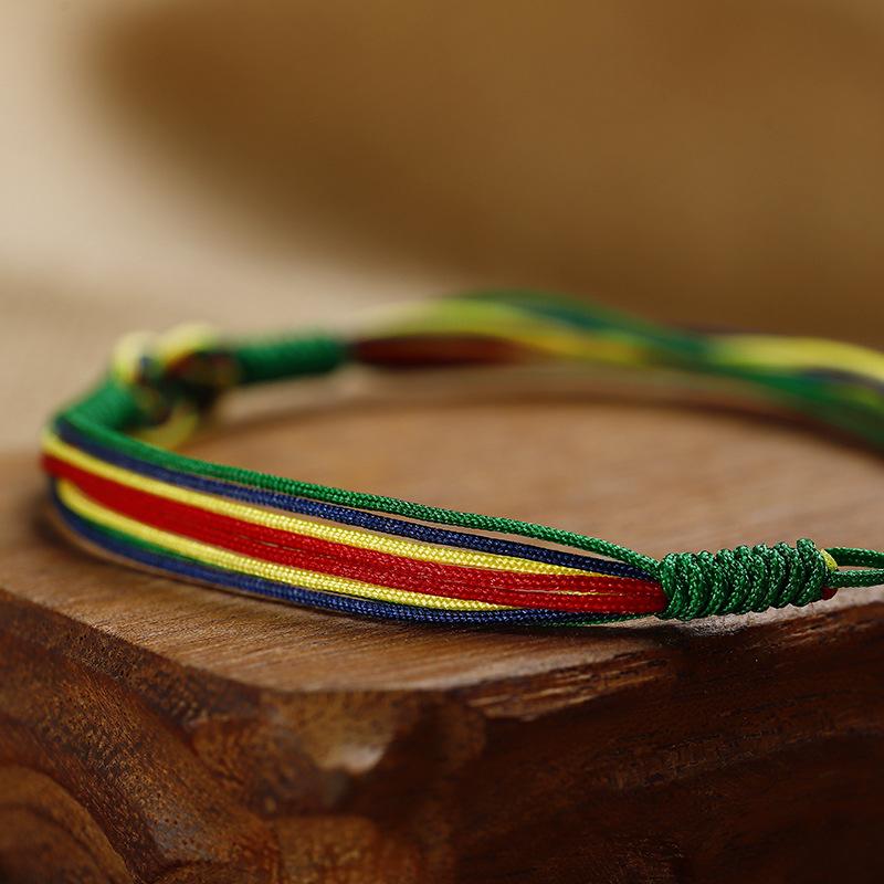 10 Colors Flag Colored Bracelet Unisex Handmade Weaven String Braslet Prayer Meditation Lucky Fabric Braclet Couple Brazalete
