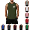 Camiseta Regata Casual Masculina de Corte Solto Sem Mangas Estampa de Bandeira Design Gráfico Tecido Macio Caimento Confortável Roupa de Verão