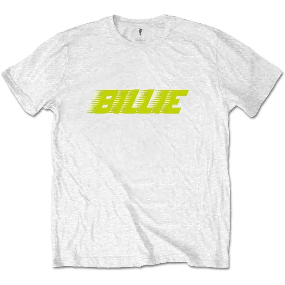 White Billie Eilish Racer Logo 2 Official Mens Unisex T-Shirt 2XL