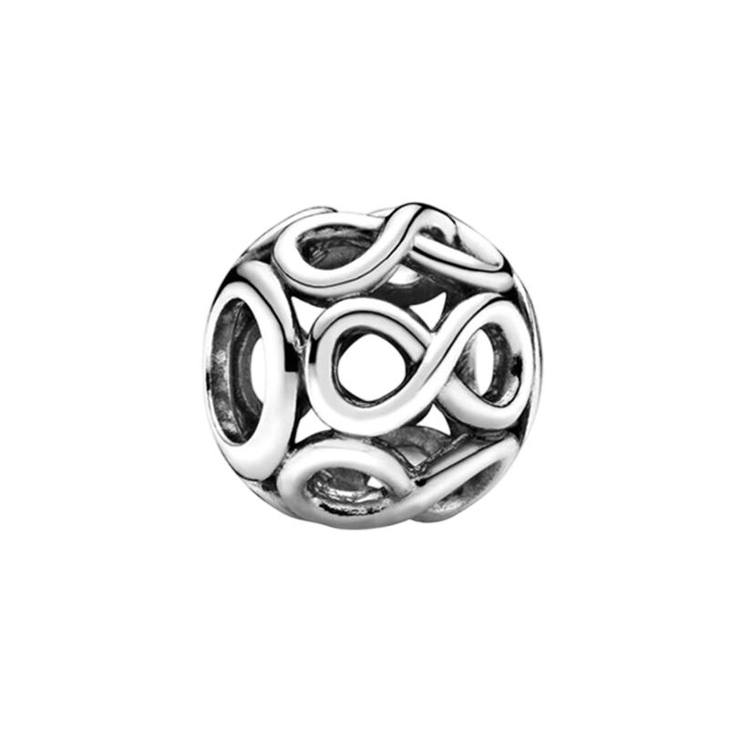 Sparking Butterfly Heart Clip Charm Beads Dangle Silver Bracelet Necklace For Diy Jewelry Women Gift