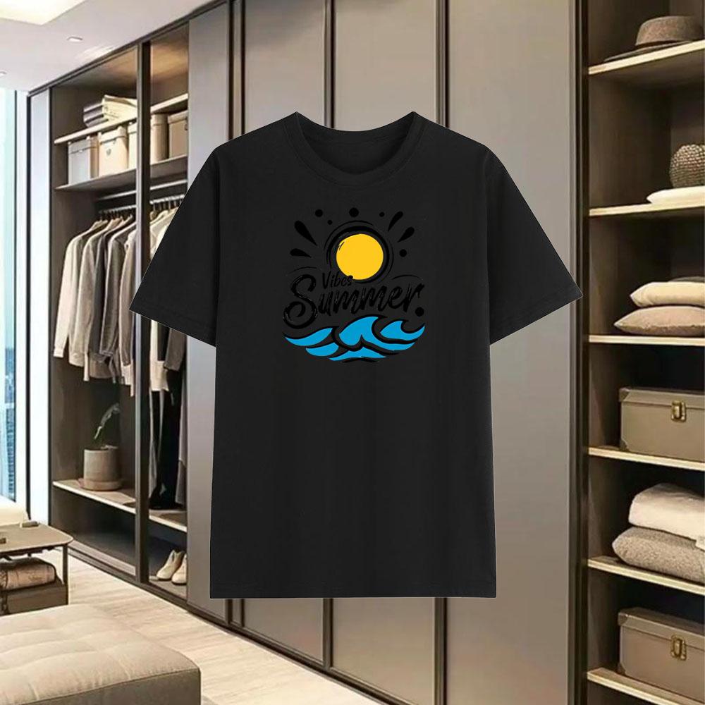 Men's High-Quality 100% Cotton Short - Sleeve T - Shirt for Summer-Casual Comfortable Breathable and Versatile Crew - Neck Top