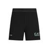 EA7 SS24 Logo Letter Number Print Elastic Straight Casual Shorts Men Shorts Black 3DPS05-PNBXZ-1200