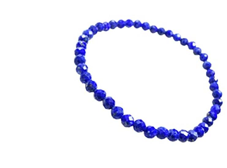 Kanoishi good Wear genuine lapis lazuli on your Lapis Lazuli Cut Bracelet for Power Natural 4mm Large Approximately Size for [Bring luck! wrist!]