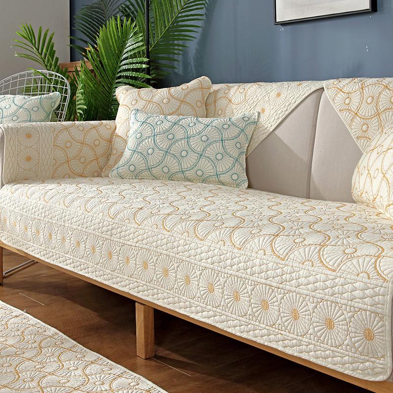 Fabric Quilted Sofa Cushion Four Seasons Leather Sofa Cushion Simple Modern Fabric Sofa Cover