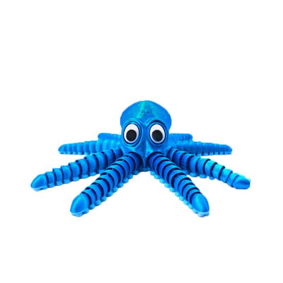 Flexible Octopus Ornament Fidget Octopus Toy with Movable Tentacles Desktop Articulated Octopus for Kids And Adults Home Office Stress Relief