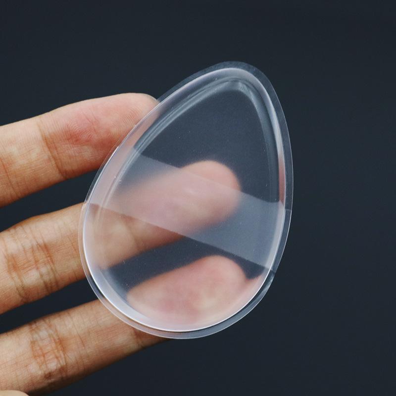1/2 Pezzi Spugnetta per Trucco in Silicone, Puff Cushion Trasparente Jelly di Cristallo a Base d'Acqua per BB Cream, Spugnetta Trasparente per Fondotinta, Non Assorbente
