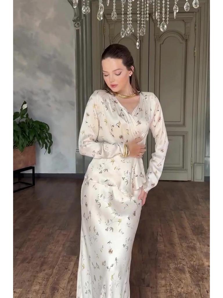 Elegant Winter Long Sleeve Retro Dress - European & American 2025 Trend
