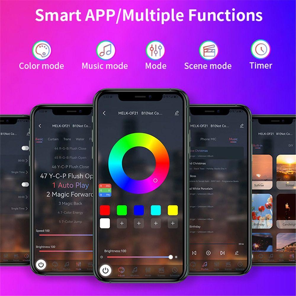 With USB Car Interior Ambient Lamp Remote Automotive Interior Decorative Lights