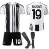 Sezonul 2022-26 Sezonul 7 Chiesa 9 Hovic Negru Alb Jachetă de Fotbal Ediție pentru Copii Set Tricou de Casă Juventus