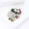Enamel Rhinestone Elephant Brooches for Women Unisex Animal Pins Multi-color Available Fashion Jewellery Accessories Gifts