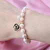 100% Natural Freshwater Pearl Sweet Rose Flower 14K Gold Filled Female Beads Chain  For Women Bracelet Gifts No Fade