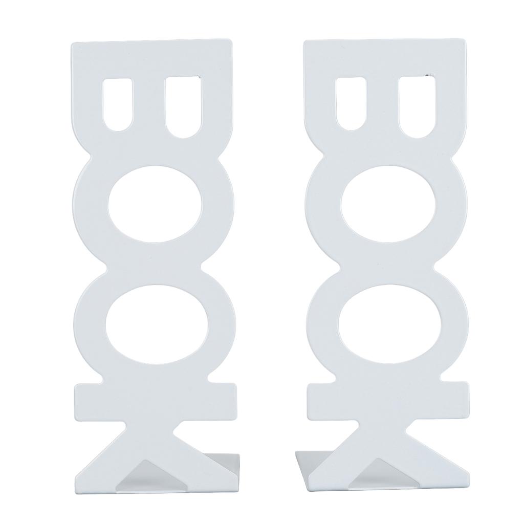 1 Pair Book End Decorative L Shaped Keep Upright Slip Resistant Book Stopper for School