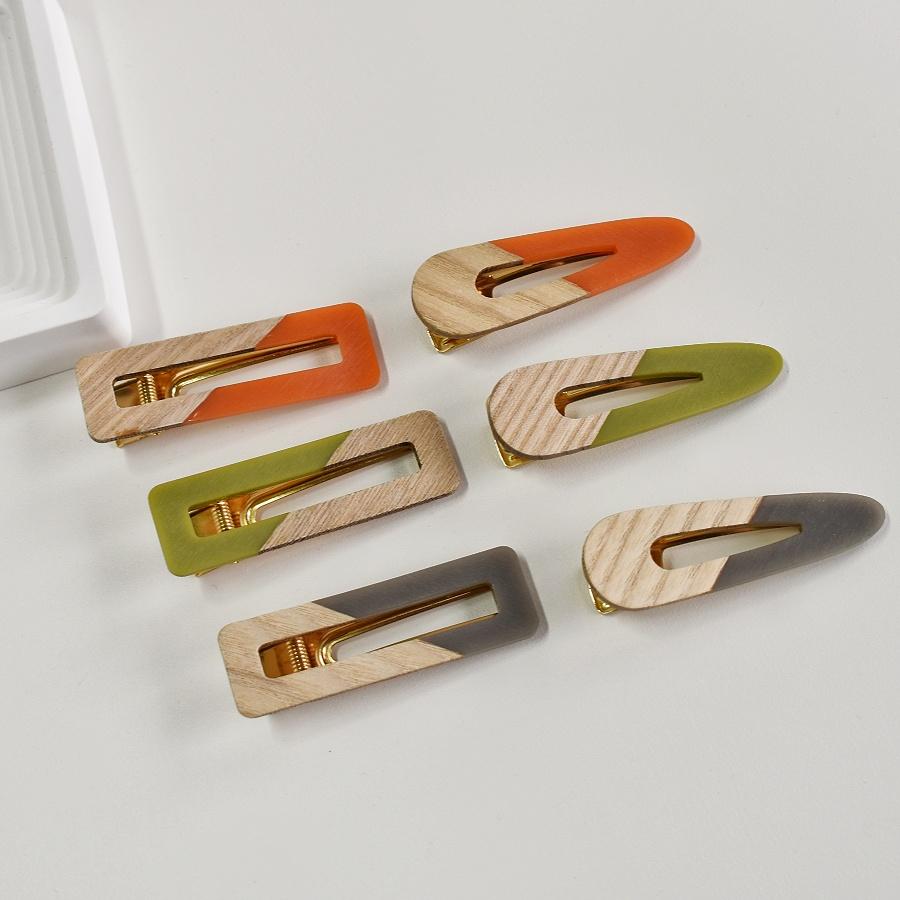 2-piece Women's Color Matching Hollow-out Hairpin Cute Personality Side with Duck Beak Clip Liu Seaside Clip Women's Gift Hairpi