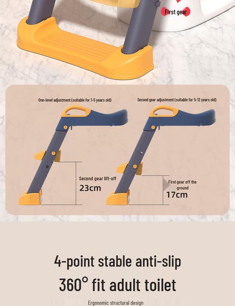 Foldable Children's Potty Ladder & Toilet Seat