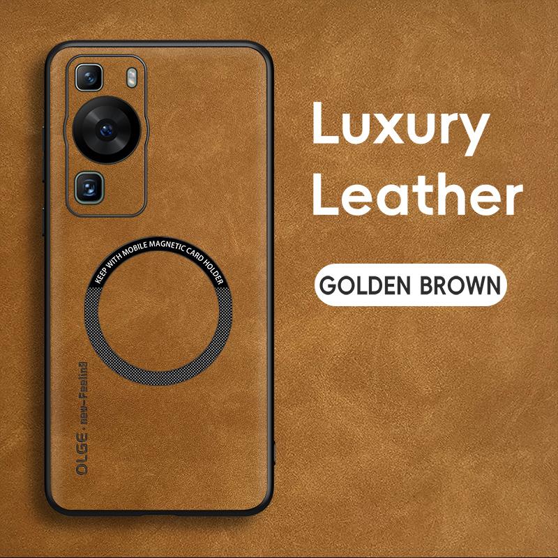 

Магнитный ретро кожаный чехол для Huawei P60 Pro P60Pro Беспроводная зарядка Чехол для телефона Крышка HUAWEI P60 Pro