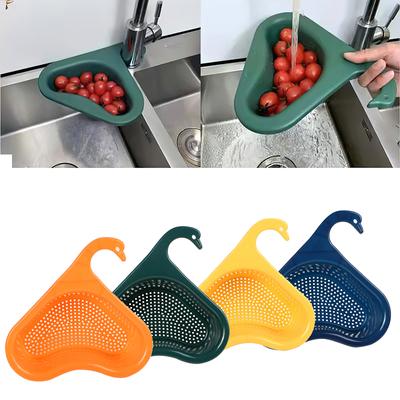 Kitchen Leftover Sink Strainer Hanging Swan Drain Basket Fruit Vegetable Drainer Soap Sponge Rack Garbage Filter Kitchen Gadgets