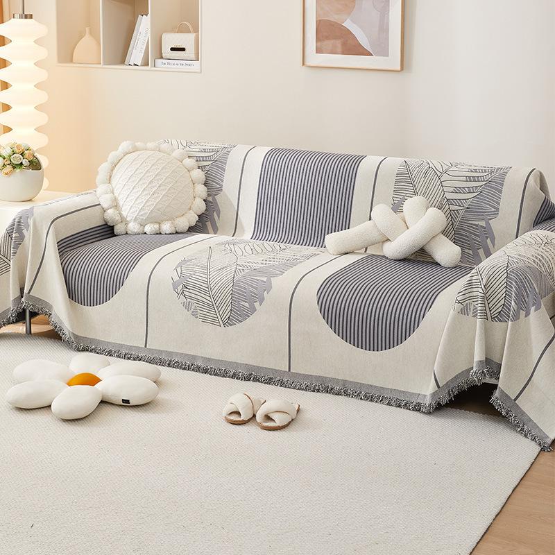 Ins Style Sofa Towel Full Cover Cloth Green Chenille Four Seasons Universal Sofa Cushion Cover High-Grade Sofa Cover Towel