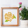 6Pcs 6 Styles PET Hollow Out Drawing Painting Stencils for DIY Scrapbook Photo Album June Rose 150x150mm 1pc/style