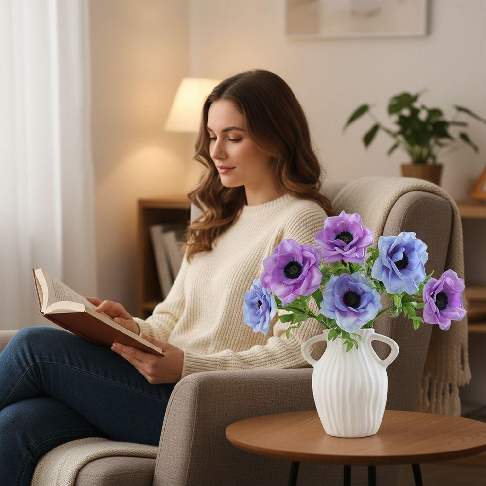 Mehrfarbige Simulationsblume Grüne Blätter Künstliche Blume Lebensechte Kunstblume Hochzeitsdekoration