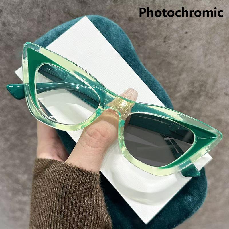 Fashion Anti Blue Light Photochromic Reading Glasses Unisex Eagle-eye Presbyopia Eyeglasses 0 To +4.0