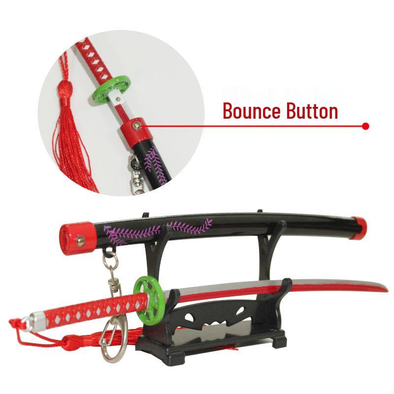 Demon Slayer Wind Pillar Nichirin Blade: Sanemi Shinazugawa & Spring-Loaded Alloy Model Zenitsu Agatsuma/Shinobu Kocho.