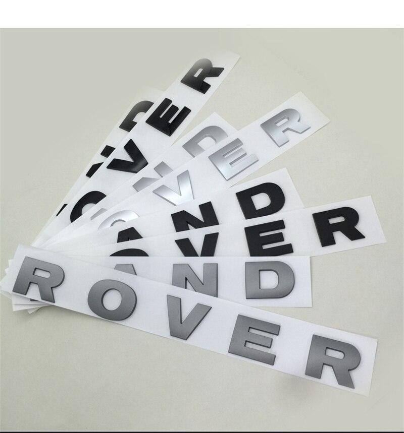 3D Letter Car Hood Bonnet Cover Emblem For Land Rover Range Rover Velar Sport Discovery 2 3 4 Defender Chrome Front Head Sticker BQQ0