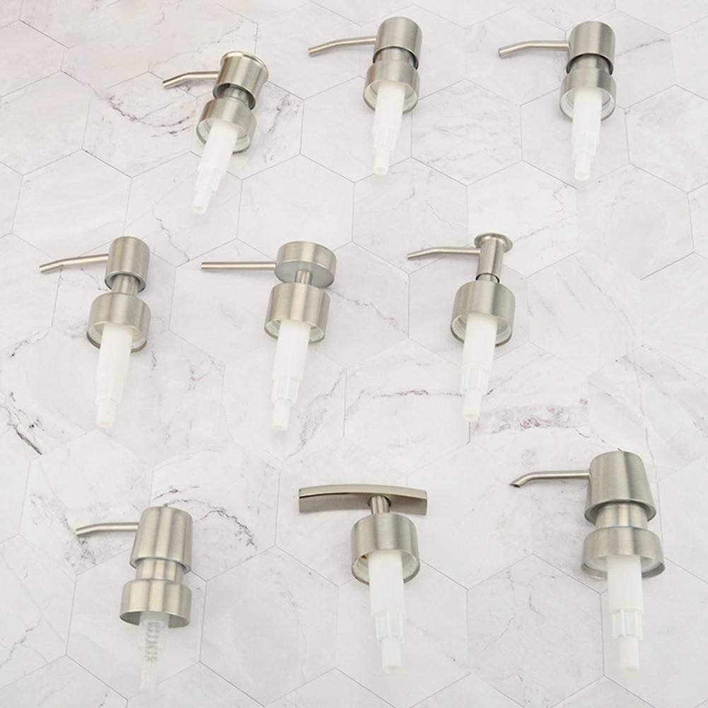 304 Stainless Metal Dispenser Replacement Soap Pump Liquid Lotion Bottle Head