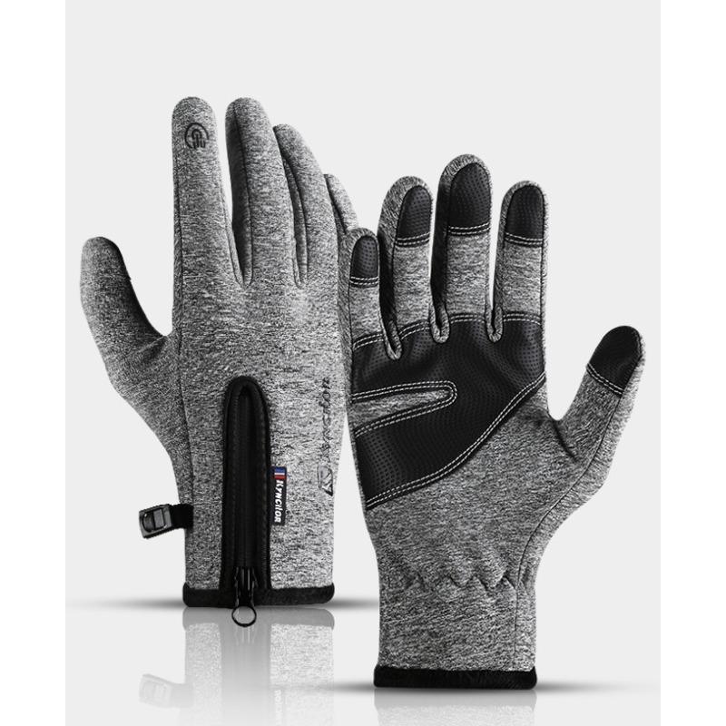 Cycling Outdoor Sports Fleece Warm Men's and Women's Touch Screen Non-slip Motorcycle Bicycle Fishing Gloves