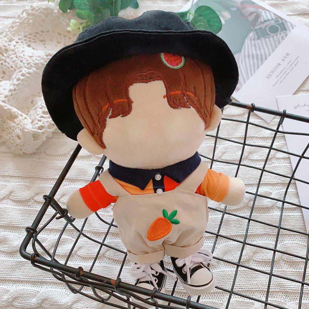 Cotton Stuffed Dolls Toy Accessories Mini Overalls Knited Hat Plush Suspender Pants Doll Clothes
