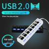 7-Port USB Hub with Individual Switches - Hub Expansion Splitter