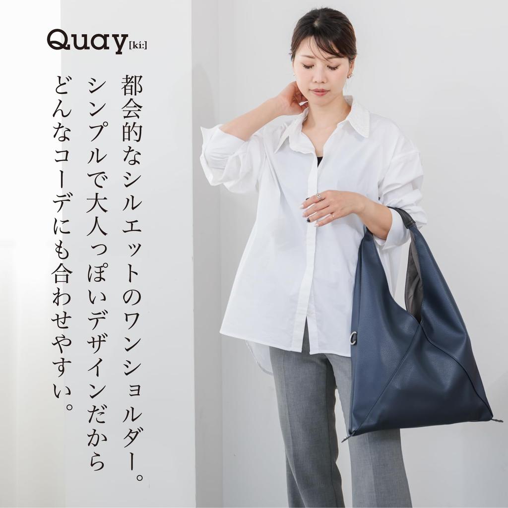 QUAY Imai Bag, Shoulder Bag, Tote Bag, Triangle Bag, Crossbody Bag, Casual, with Inner Bag, 2-Way, Women's, Stylish, Lightweight, Multifunctional,