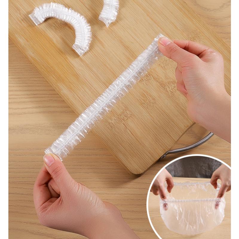 Saran Wrap Disposable Food Cover Food Grade Fruit Vegetable Storage Bag Elastic Plastic Bag Kitchen Fresh Keeping Bag