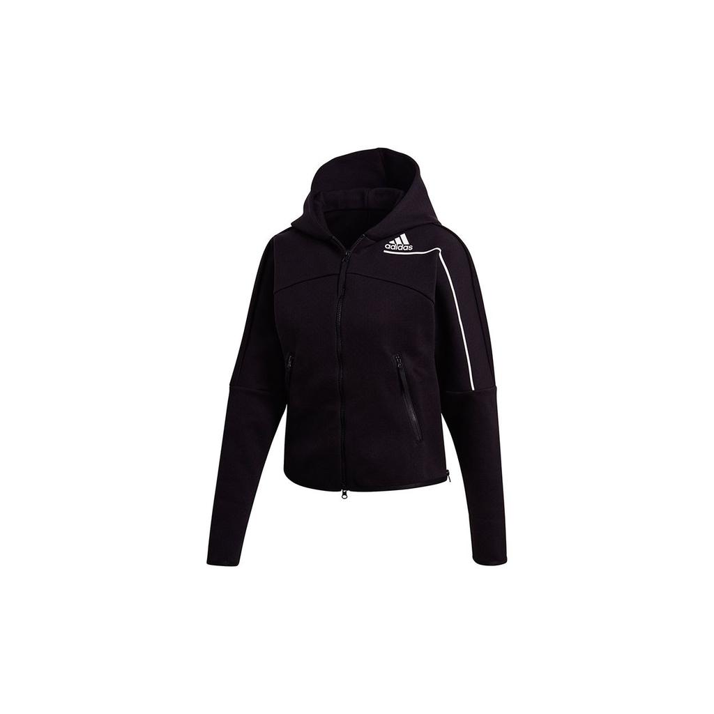 Adidas ZNE Hoodie with Drop Shoulders Women Jackets Black GM3275