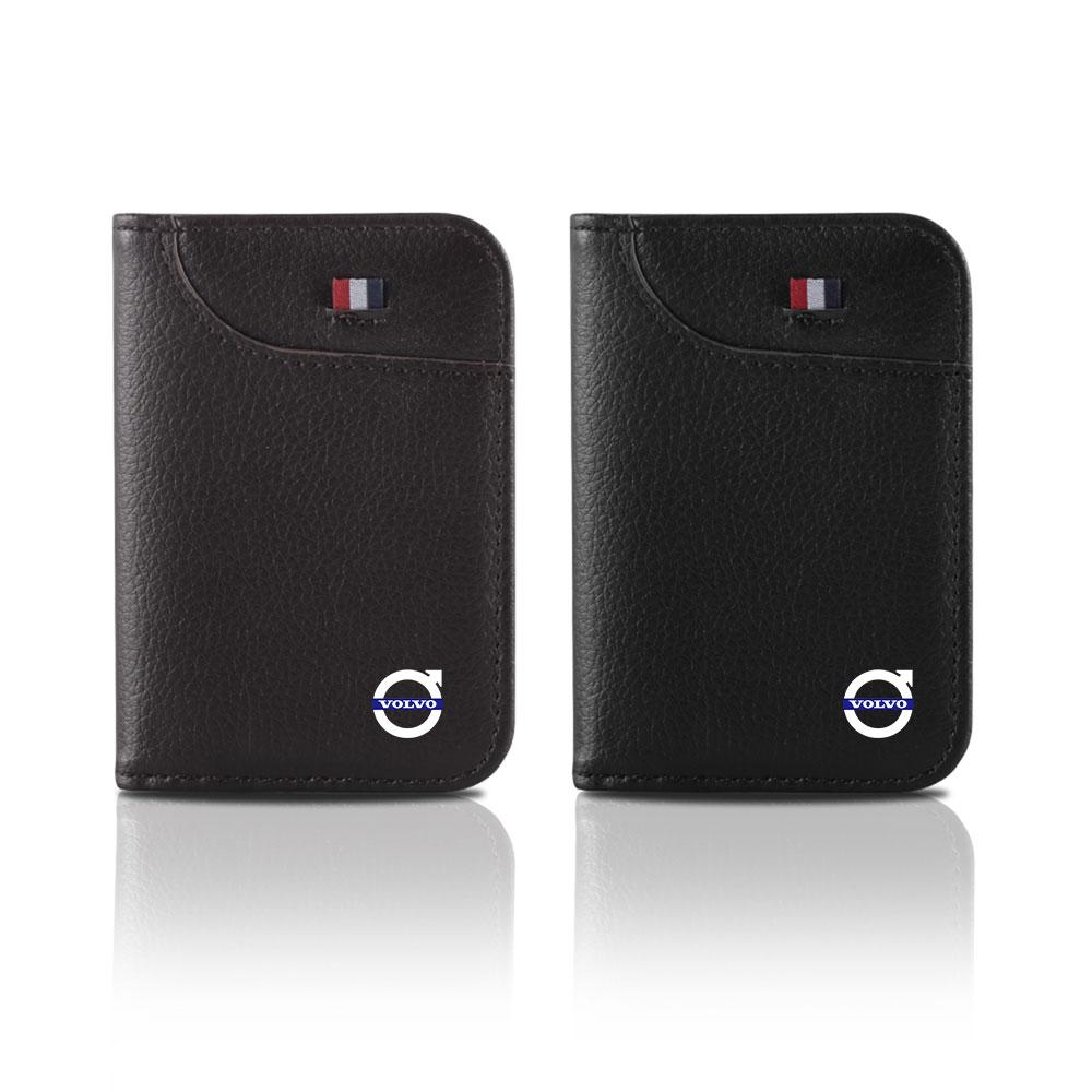Car Emblems Wallet Card Documents Storage Pocket For Volvo Volvo T6 AWD C30 C40 C50 C70 S40 S60 S70 S80 S90 V40 V50 XC90 XC90