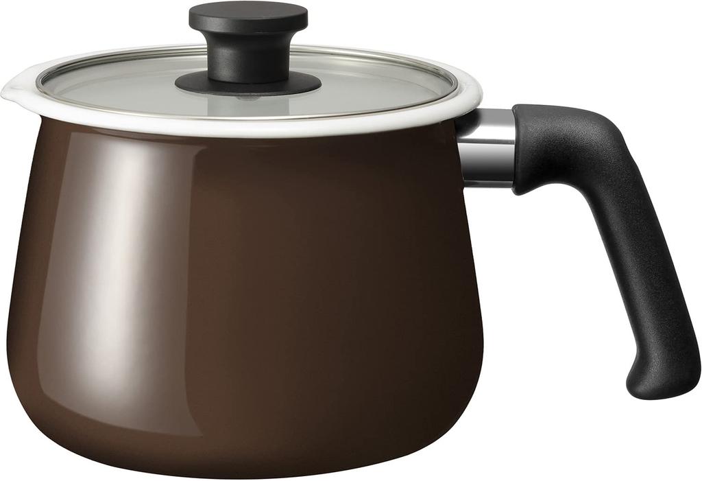 Wahei Freiz Enamel Mocha Refrigerator Rinto Multi-Purpose Multi-Pot, Gray, 2.2L, Storage, Induction/Gas Compatible, MB-2611