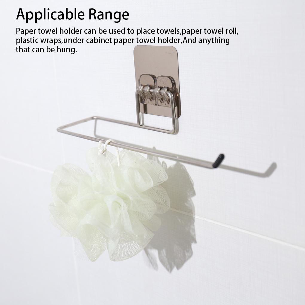Hanging Toilet Roll Paper Holder Mount Rack Bathroom Dispenser Metal Towel Stand Kitchen Home Storage Accessories Item