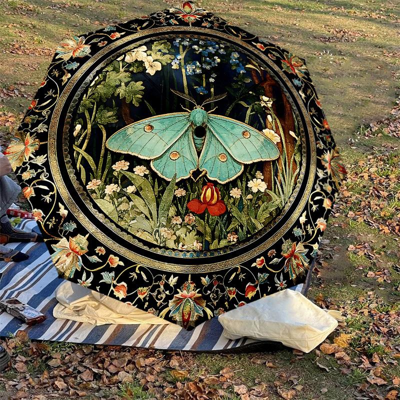 1PC Butterfly, Floral Umbrella-8-Rib Reinforced, Automatic Open, Lightweight & Durable, Cute Fashion Accessory for Outdoor-K1259