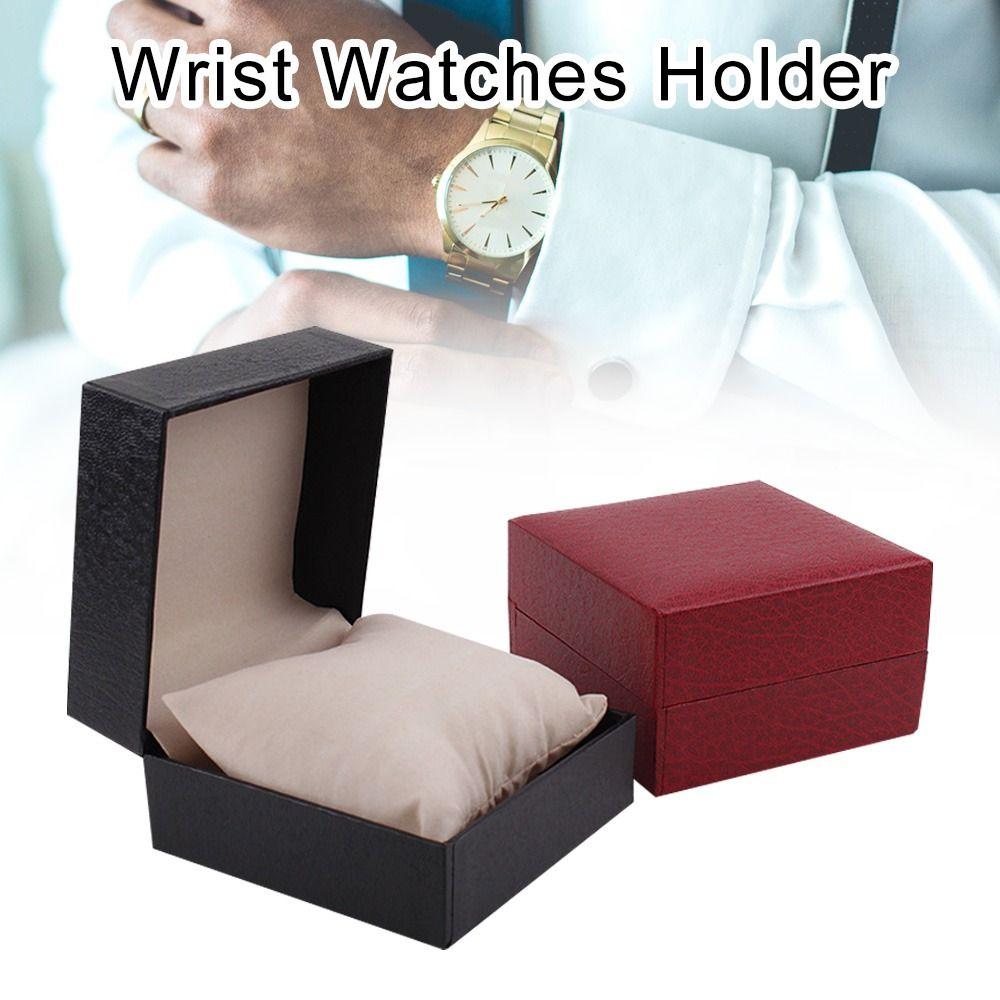 

Fashion PU Leather Wrist Watches Holder Portable Watch Box Container Case Gift Case Storage Box