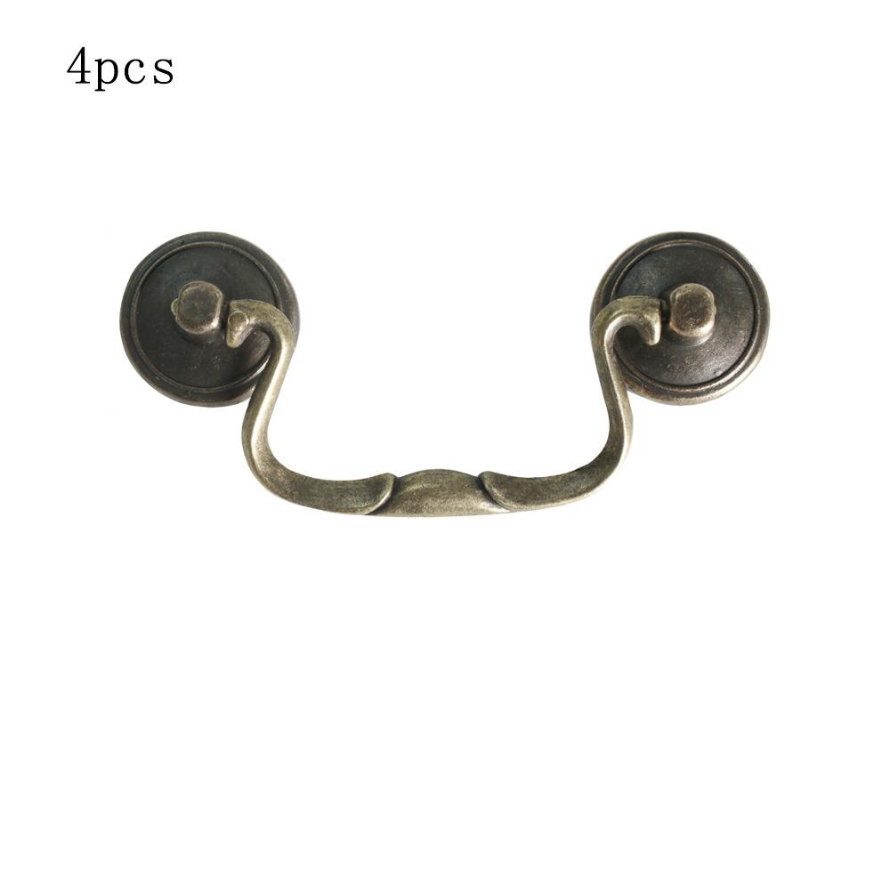 4 Pcs European Antique Bronze Handle Minimalist Cabinet Wardrobe Drawer Long Handle Rural Style